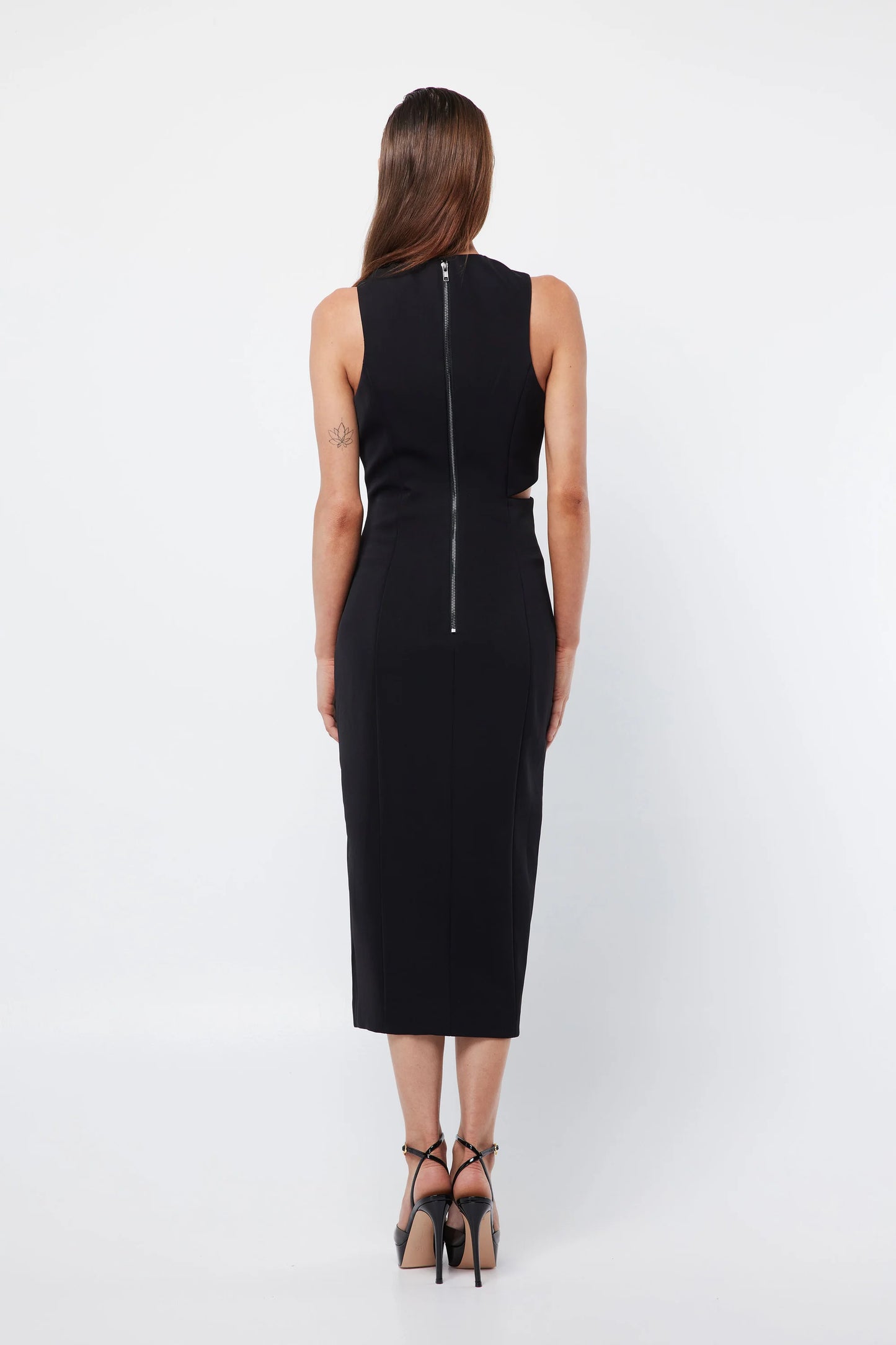 THE EMBRACE MIDI DRESS BLACK