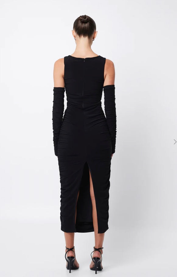 DEFY MIDI DRESS BLACK