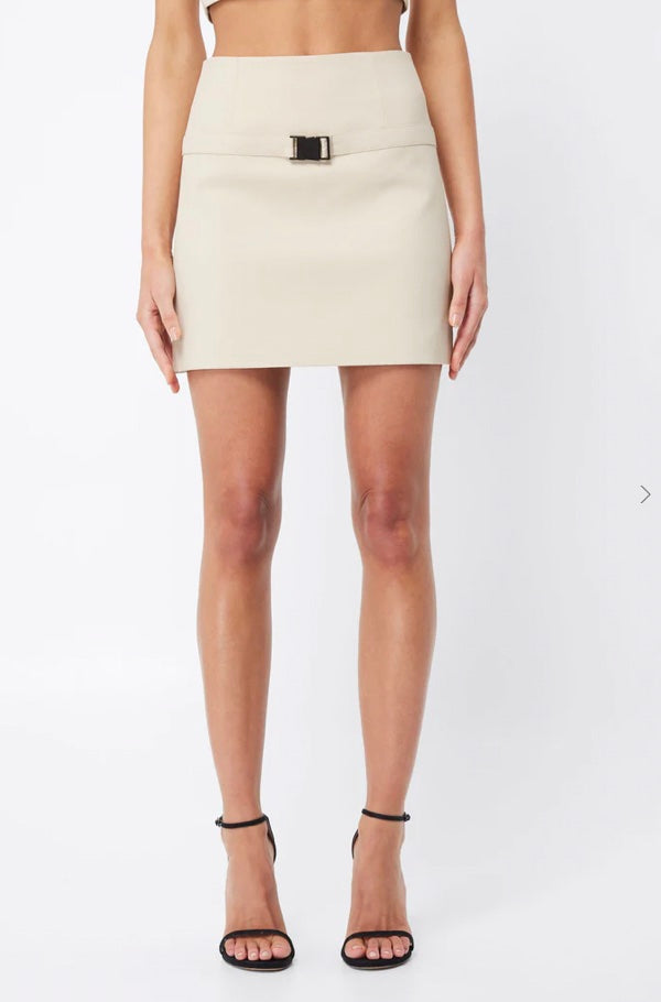 THE HIATUS MINI SKIRT BEIGE