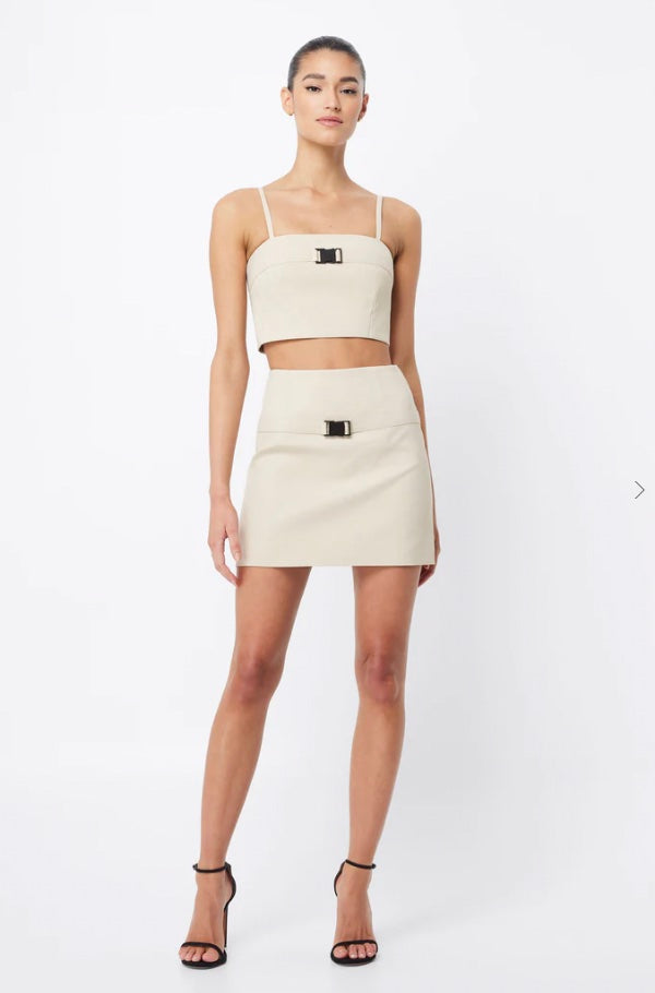 THE HIATUS MINI SKIRT BEIGE