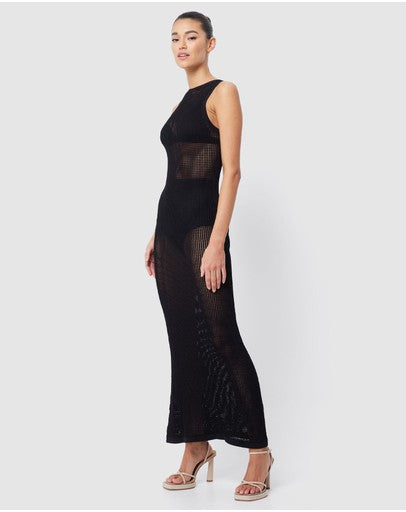 BARE TRUTH MAXI DRESS BLACK