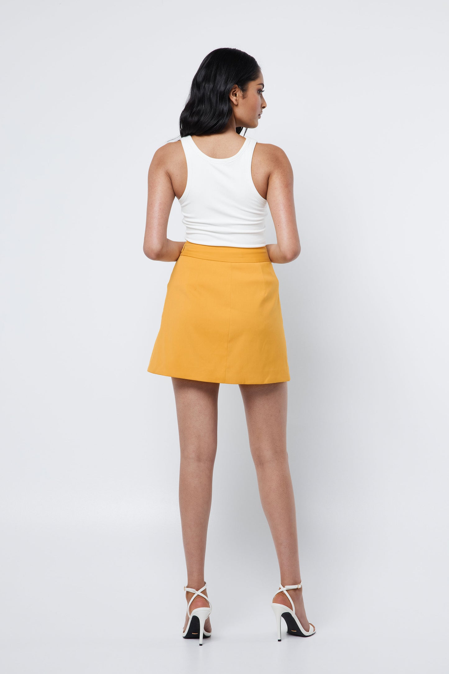 BENEATH THE SURFACE MINI SKIRT YELLOW