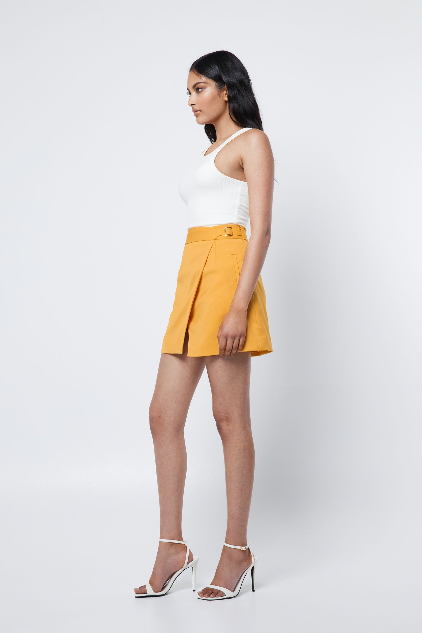 BENEATH THE SURFACE MINI SKIRT YELLOW