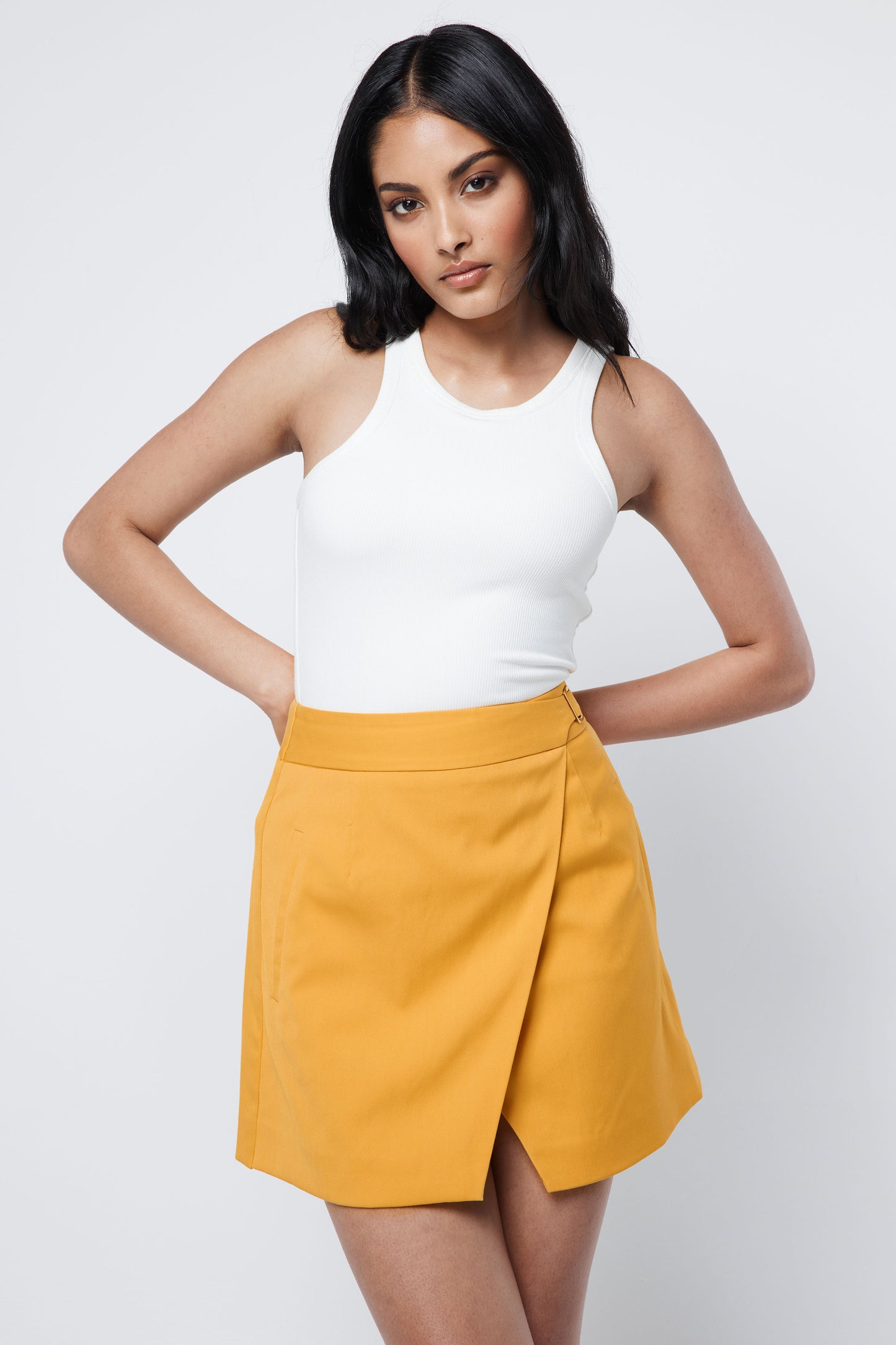 BENEATH THE SURFACE MINI SKIRT YELLOW