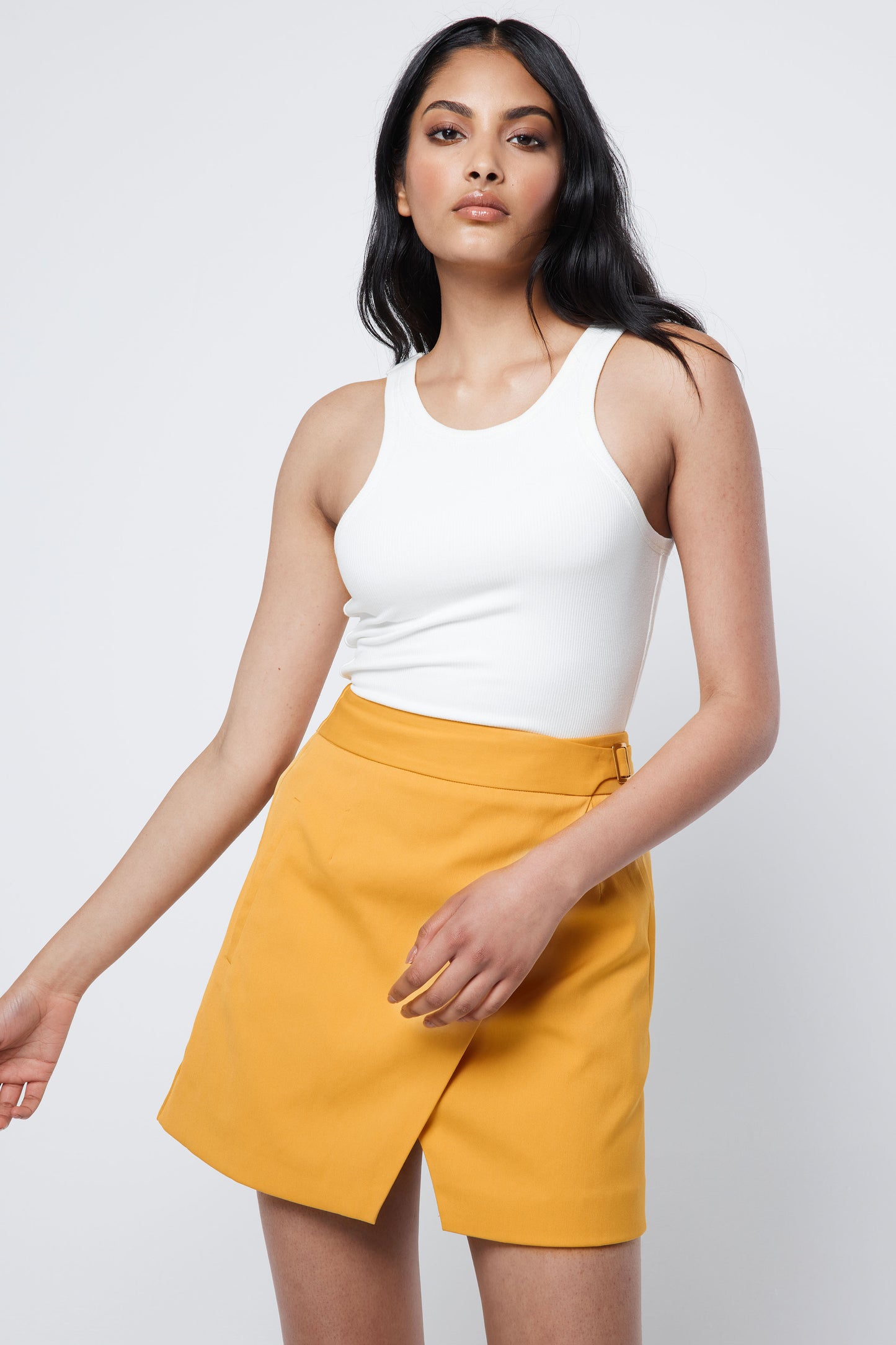 BENEATH THE SURFACE MINI SKIRT YELLOW
